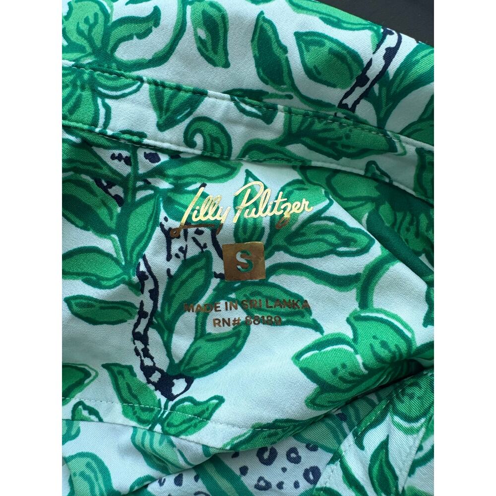 Lilly Pulitzer Kindra Dress in Fiddle Leaf Green Lil Escape Plan Size Small - Picture 8 of 9